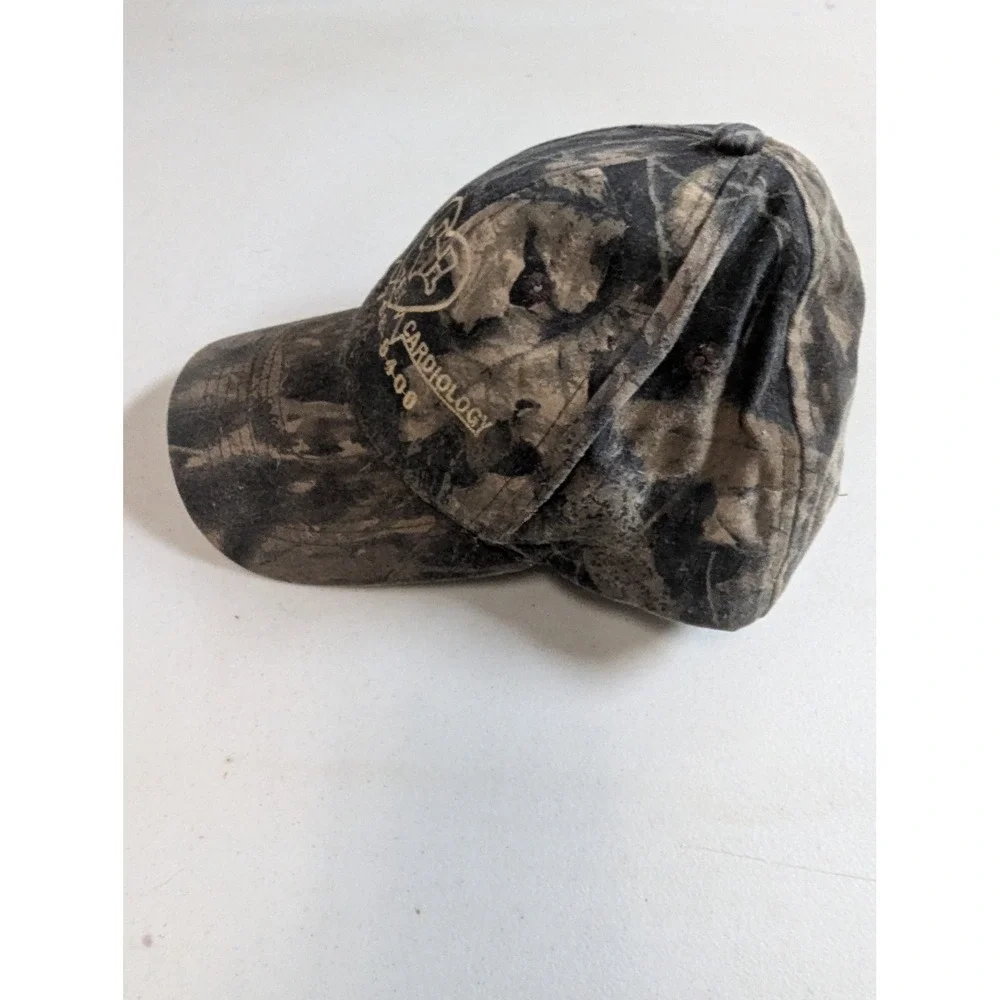 Vintage DAYSTONE Camo‎ Hat Ark-La-Tex Cardiology Snapback Cap 318-798-9400